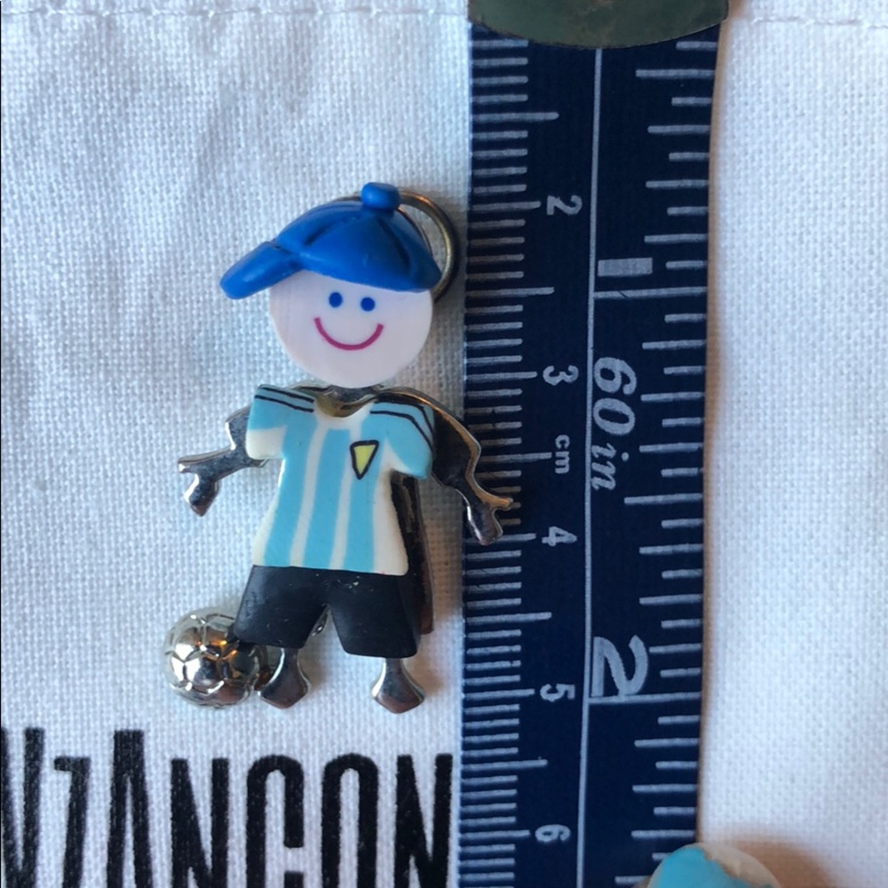 Pendant soccer player silver made Mexico happy boy Argentina soccer team - Picture 5 of 5